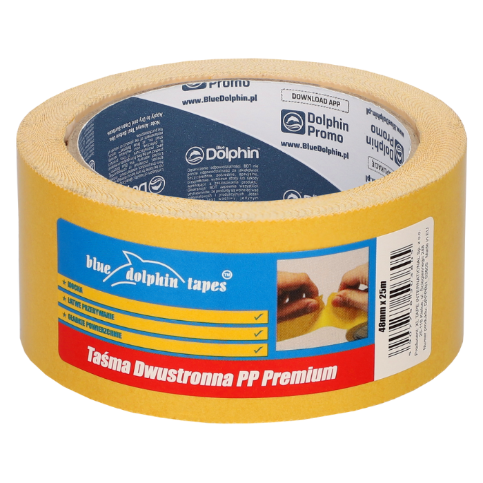 Taśma dwustronna PP PREMIUM 48mm x 25m
