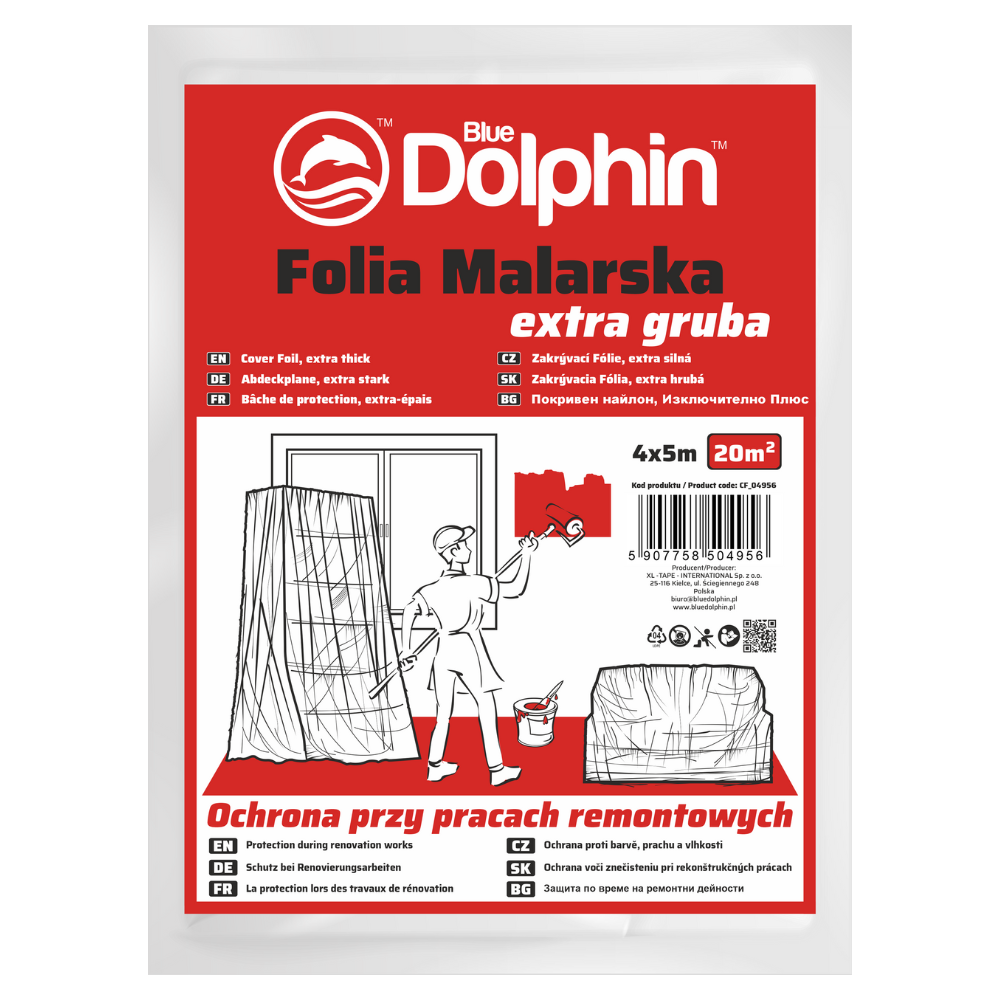 Folia malarska EXTRA GRUBA 4m x 5m