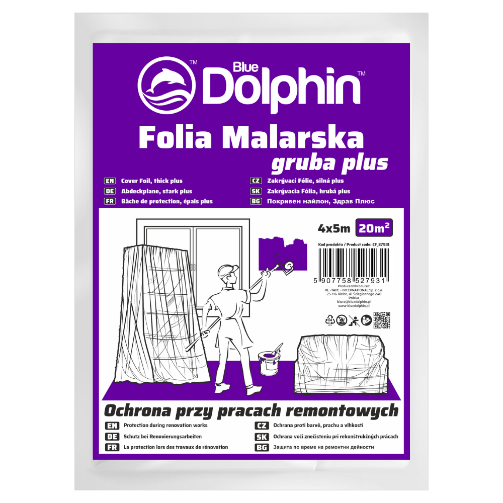 Folia malarska GRUBA PLUS   4m x 5m