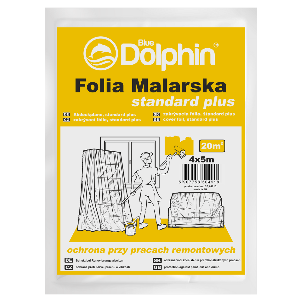 Folia malarska STANDARD PLUS 4m x 5m