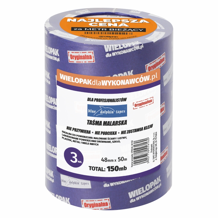 Wielopak taśm malarskich 48mm x 50m (3 sztuki)