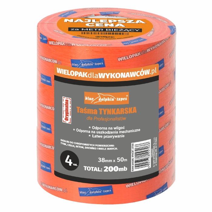 Wielopak taśm tynkarskich 38mm x 50m (4 sztuki)