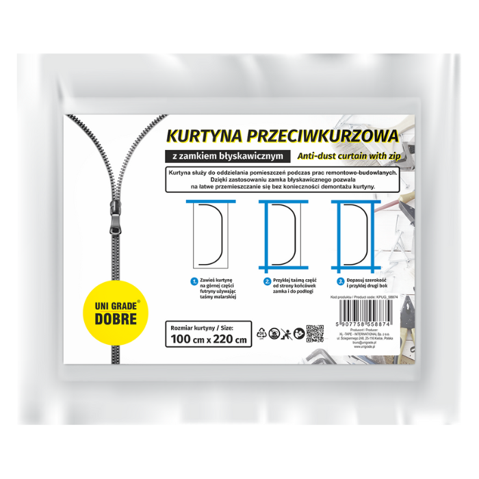 Kurtyna przeciwkurzowa   100cm x 220cm