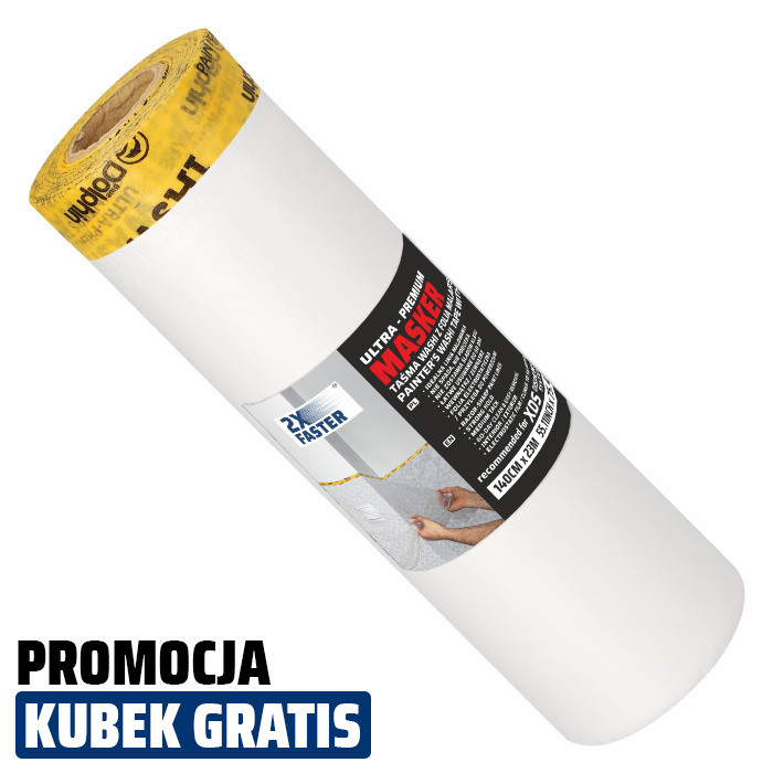 Masker WASHI z folią malarską 140cm x 23m