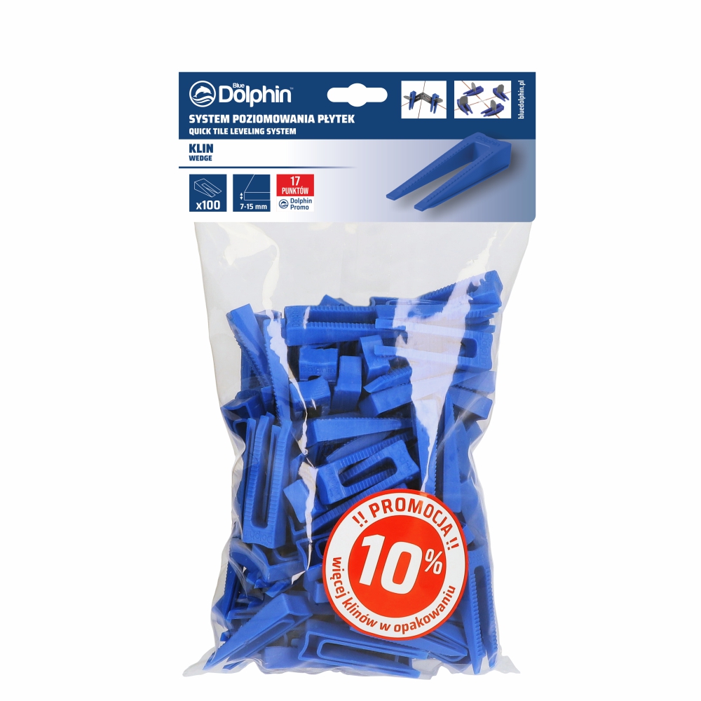 Klin do systemu poziomowania płytek (100 sztuk)