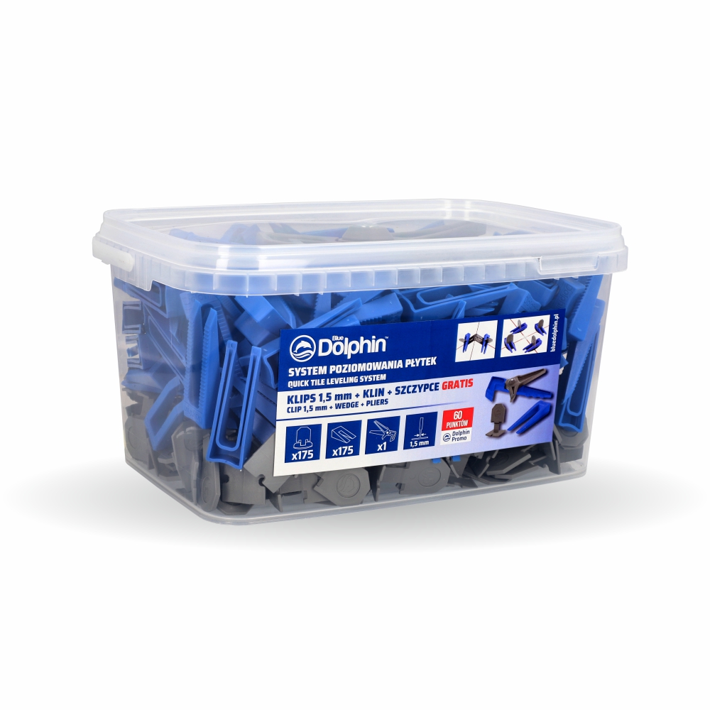 MIX: KLIN 1,5mm (175szt.) +  KLIPS (175szt.) + Szczypce GRATIS!