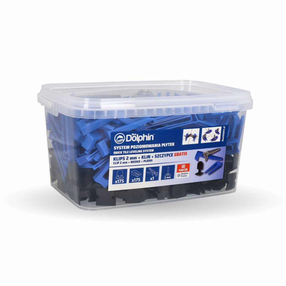 MIX: KLIN 2mm (175szt.) +  KLIPS (175szt.) + Szczypce GRATIS!