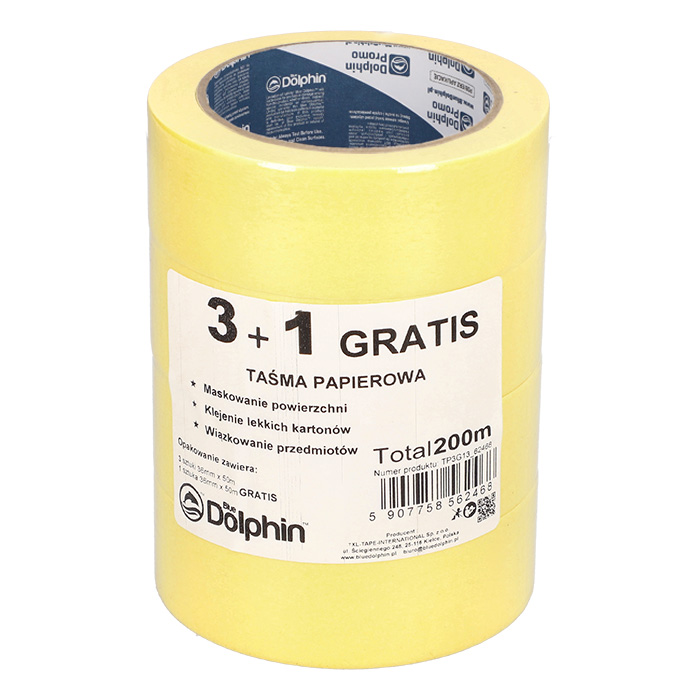 Taśma Papierowa 3x36mm x 50m + 1x36mm x 50m GRATIS