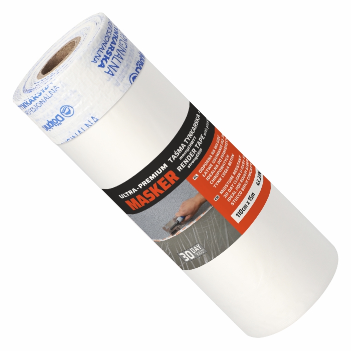Masker tynkarski 30 dni z folią malarską 110cm x 15m