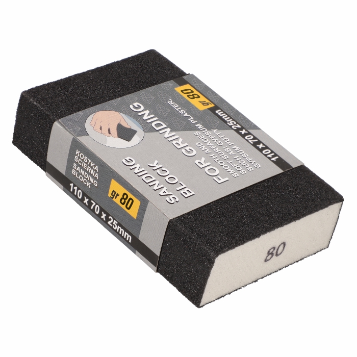 Kostka ścierna PROSTOKĄTNA 110x70x25mm Gradacja  80