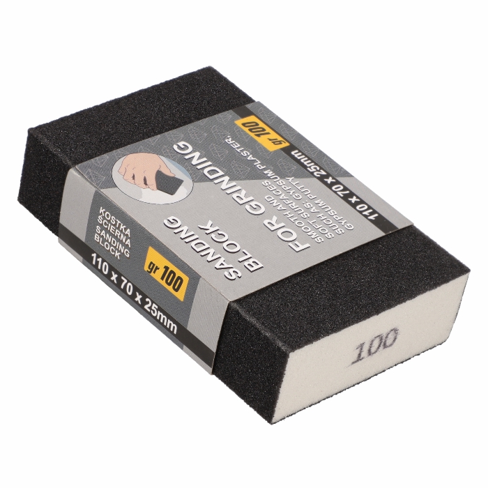 Kostka ścierna PROSTOKĄTNA 110x70x25mm Gradacja 100