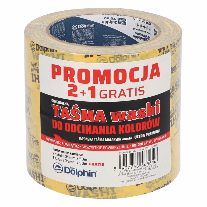 Zestaw WASHI Tape ORIGINAL 35mmx50m + 35mmx50m Gratis!