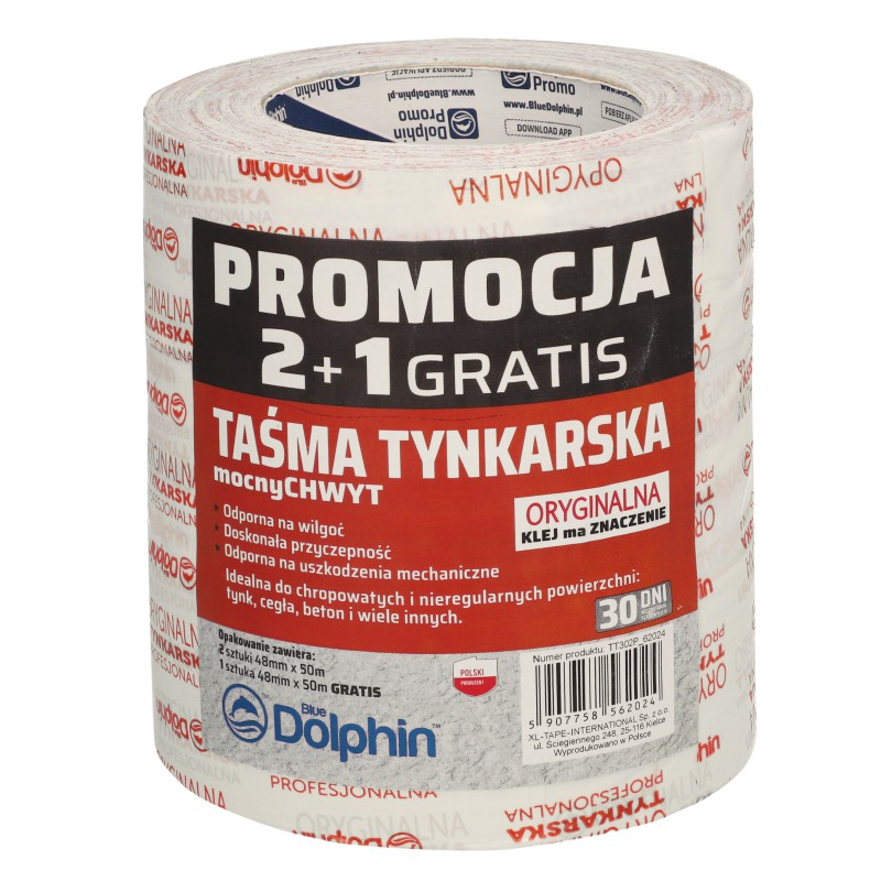 Tynkarska DT PR [30dni] 2x48mm x 50m + 1x48mm x 50m GRATIS