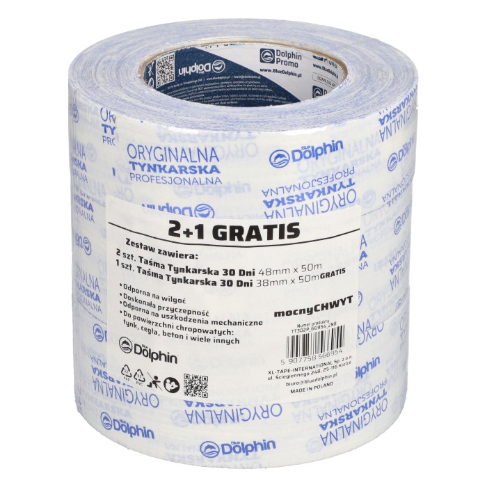 Tynkarska 30dni 2x48mm x 50m + 1x38mm x 50m GRATIS