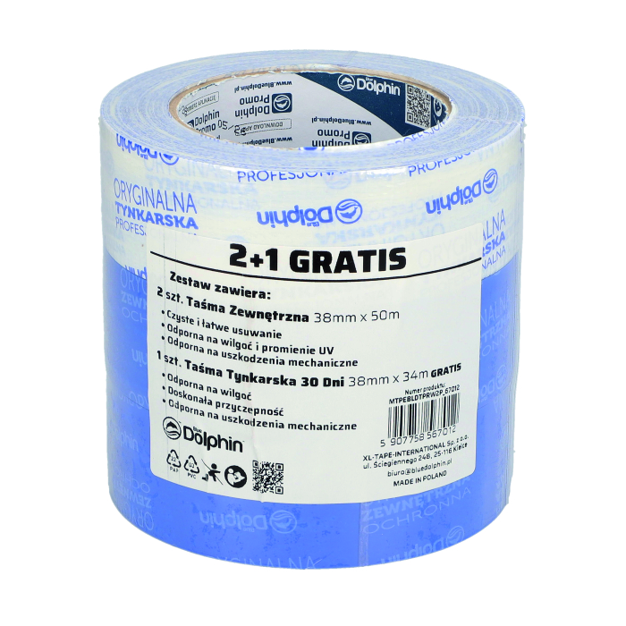 Zewnętrzna 2x38mm x 50m + 1x38mm x 34m Tynkarska 30dni GRATIS