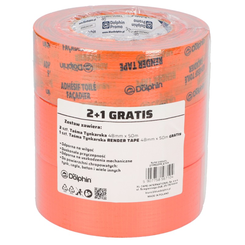 Tynkarska 2x48mm x 50m + 1x48mm x 50m  Tynkarska RENDER TAPE GRATIS (8)//72
