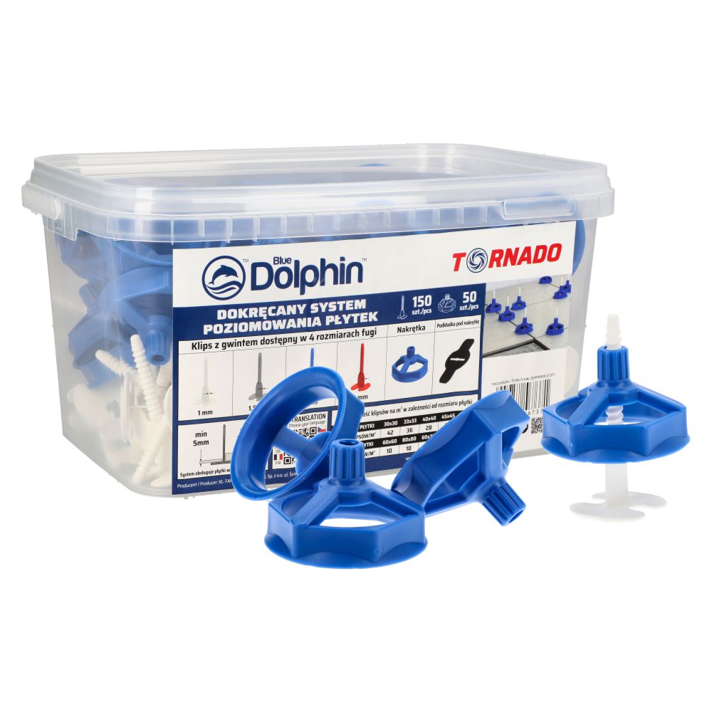DSPP TORNADO MIX [150 KLIPS Z GWINTEM 1MM + 50 NAKRĘTEK]