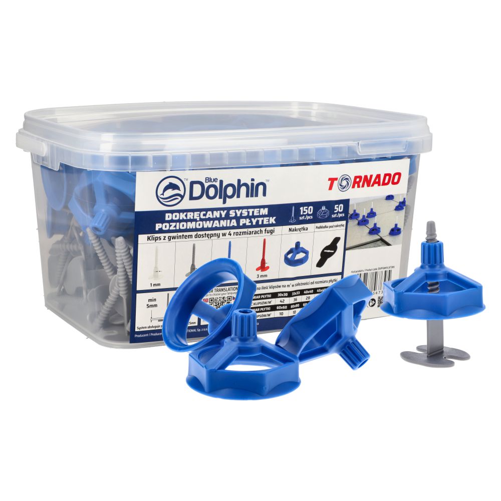 DSPP TORNADO MIX [150 KLIPS Z GWINTEM 1,5MM + 50 NAKRĘTEK] 