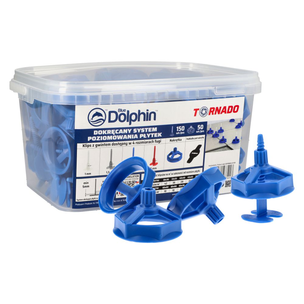 DSPP TORNADO MIX [150 KLIPS Z GWINTEM 2MM + 50 NAKRĘTEK]