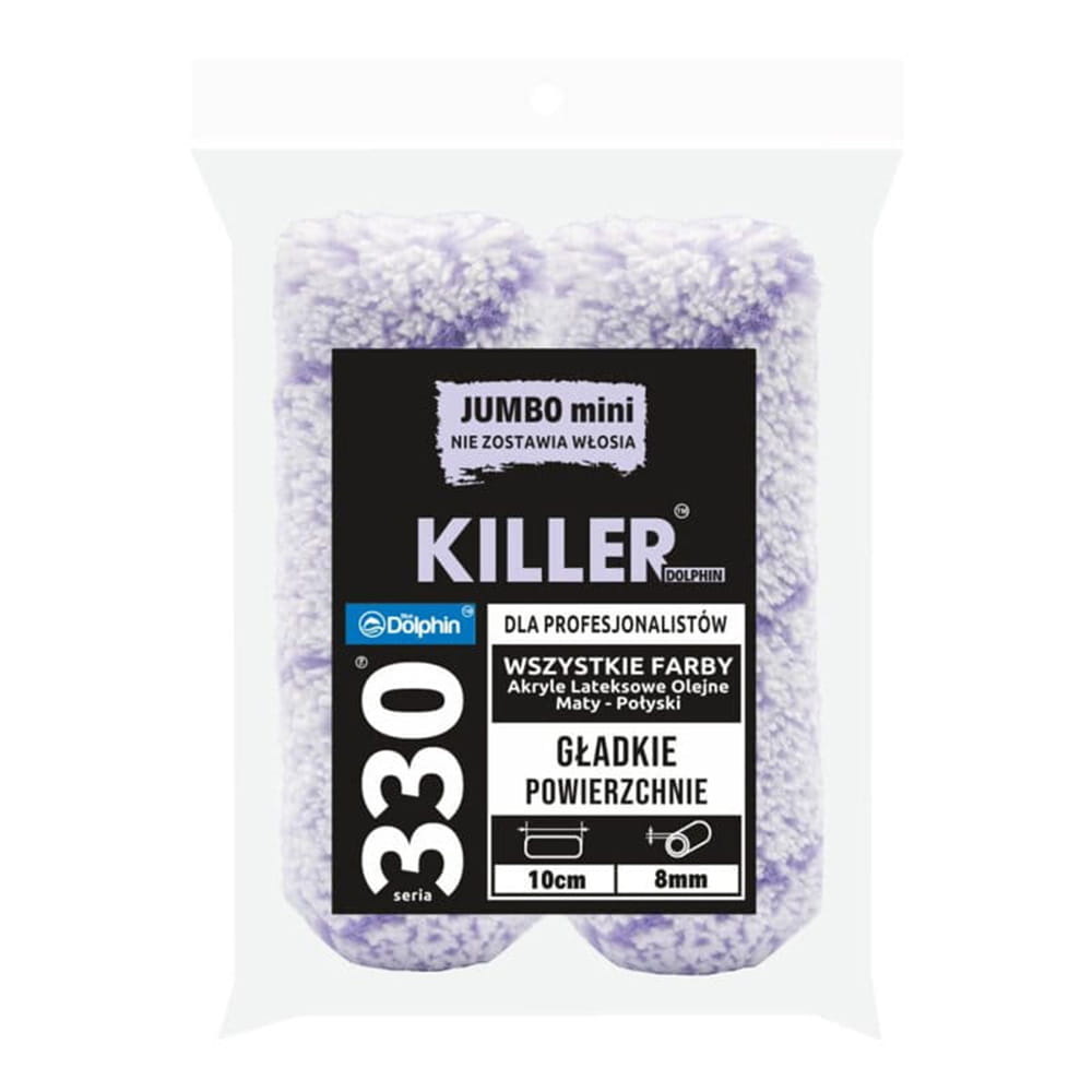 330 Wałek JUMBO mini KILLER 10cm / włos  9mm  (2 sztuki)
