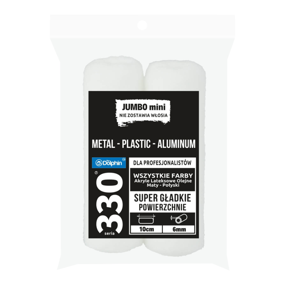 330 Wałek JUMBO MINI ACRYLIC 10cm / włos 6mm (2 sztuki)