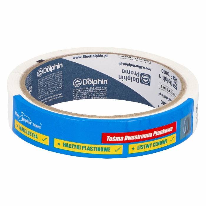 Taśma dwustronna PIANKOWA  19mm x 1,5m