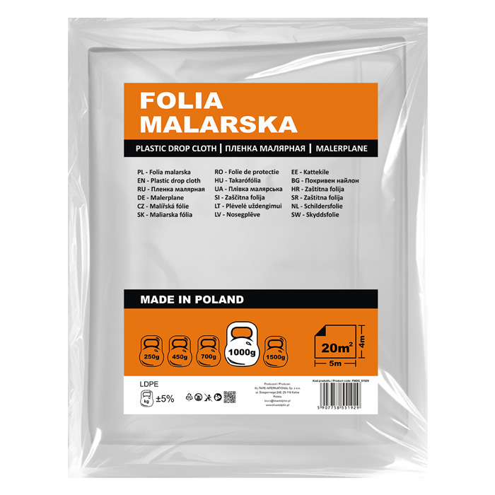 Folia malarska [S] [1000]  4m x 5m