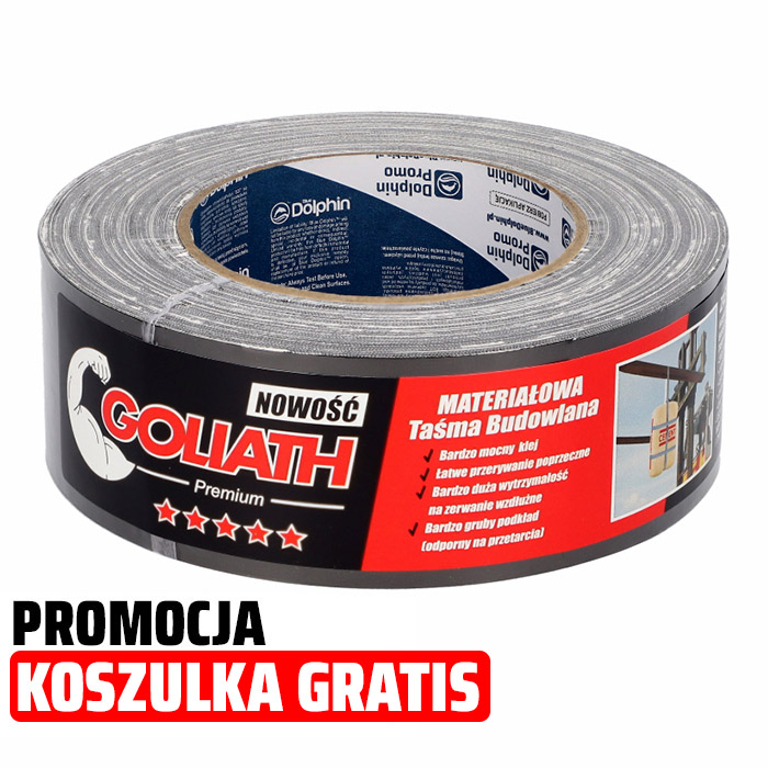 Taśma naprawcza GOLIATH Czarna 48mm x 25m